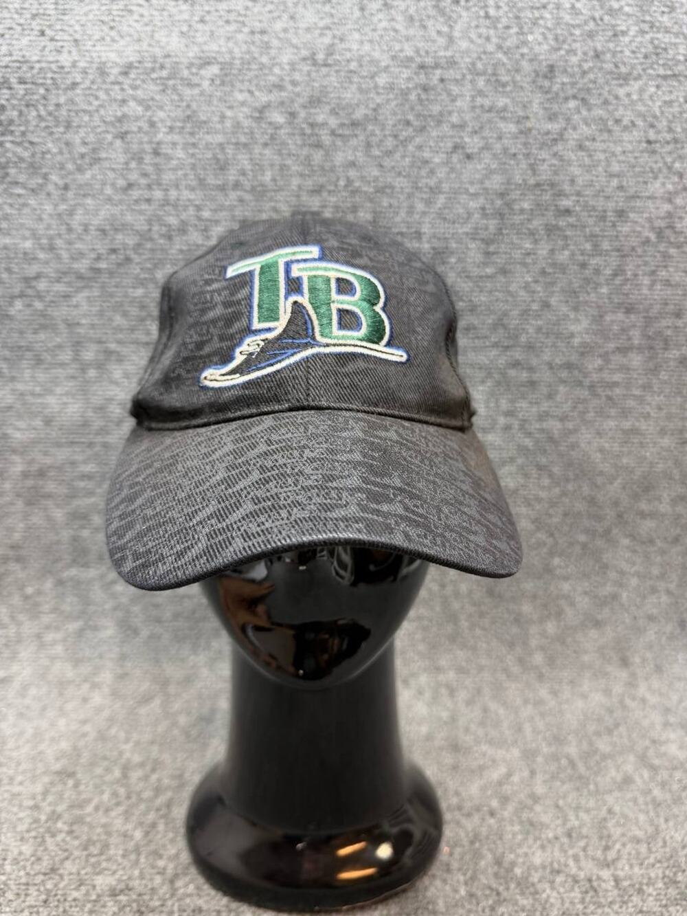 Tampa Bay Rays Baseball Cap Gray Embroidered Logo AMCO Adjustable Hat